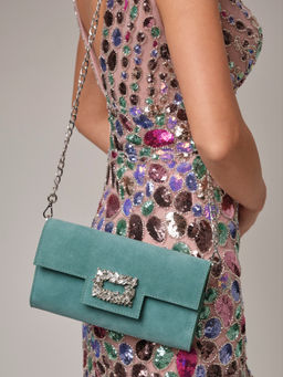 Клатч замшевый Deboro 31016 минт