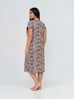 Халат женский, цвет зеленый розовый фиолетовый оранжевый - Барболета фото 4