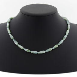 Бусы из ангелита в форме капли 6х17мм, длина 46см