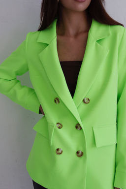 10557 Жакет двубортный неоново-зелёный - Martichelli фото 24