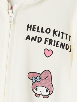 Kap??onlu Hello Kitty Bask?l? K?z ?ocuk Sweatshirt