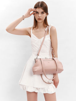 LACCOMA сумка Барбара-Л815-серо-розовый эко кожа хлопок