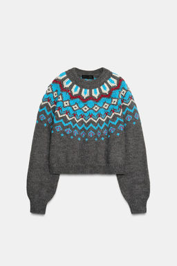 JACQUARD KNIT JUMPER - Zara фото 5