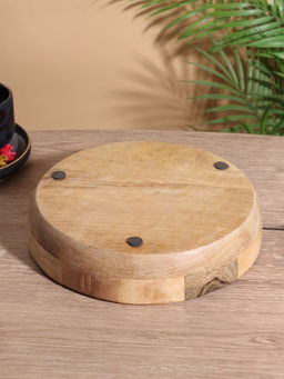 Блюдо «Оливковая ветвь», 25.5×25.5×6 см, дерево манго