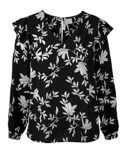 Блузка, черно-серая