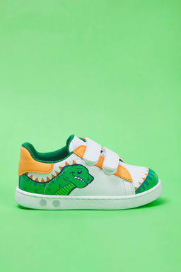 Beyaz Timsah Figurlu Cift C?rtl? Buyuk/Kucuk Erkek Cocuk Kids Spor Ayakkab? TAKSS25SN00063 - Trendyolmilla фото 3