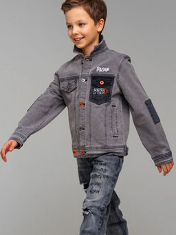 12411151 Куртка текстильная джинсовая для мальчиков