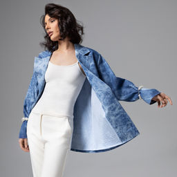 Жакет из джинсы с вышивкой, Игра по правилам шика - Charutti фото 10