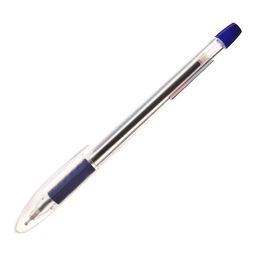 Набор 12 шт. Ручка шариковая 1,0мм синяя, с резиновым держателем (штрихкод на штуке) - Simaland фото 2