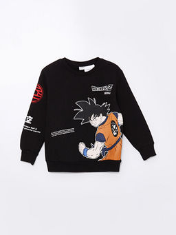 Dragon Ball Bask?l? Erkek ?ocuk Kal?n Sweatshirt