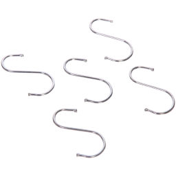 Цена за 6 шт. Крючки металлические хромированные в наборе 5шт S - формы "ИДЕЯДОМА", 7,3см ( Селфи)