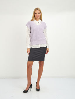 пуловер женский из хлопка без рукавов - Glenfield фото 2