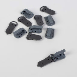 Цена за 2 шт. Крючки пришивные, металлические, для верхней одежды, 5×1.5 см, 6 шт., цвет серый