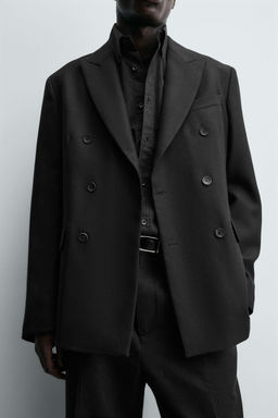 LIMITED EDITION WOOL BLEND DOUBLE-BREASTED SUIT BLAZER - Zara фото 4