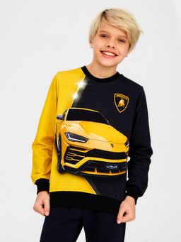 Свитшот "Ламбо",желто-графитовый