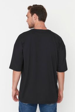 TRENDYOL MAN Siyah Basic Bisiklet Yaka Oversize/Genis Kesim K?sa Kollu T-Shirt TMNSS22TS0317 - Trendyolmilla фото 12