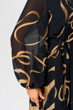 Платье EVA GRANT 7281 черный с принтом  фото 7