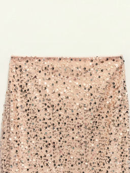 Двухслойная юбка миди c пайетками / Zarina