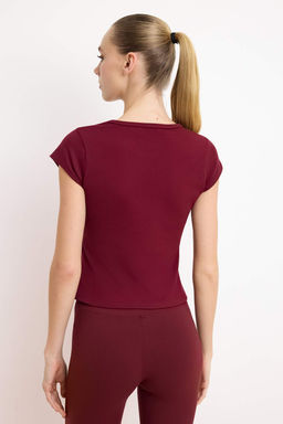 Siyah Soft F?rcal? Kumas Orme Spor T-Shirt THMSS26TS00004 - Trendyolmilla фото 8