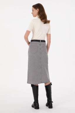 Женская серая джинсовая юбка Неожиданная скидка в корзине - U.s. polo assn фото 4