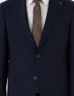 Koyu Lacivert Slim Fit Tak_m Elbise