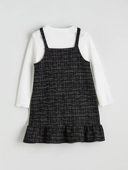 Kare Yaka K?z ?ocuk Elbise ve Ti??rt