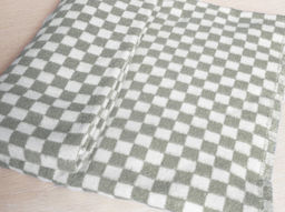 Одеяло байковое ОБ-200 172*205 клетка цв. серый (Россия)