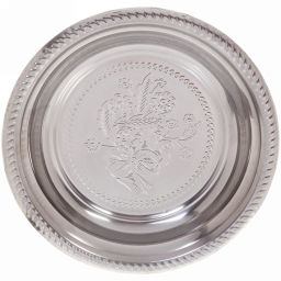 Цена за 5 шт. Поднос металлический "Цветы" 26см