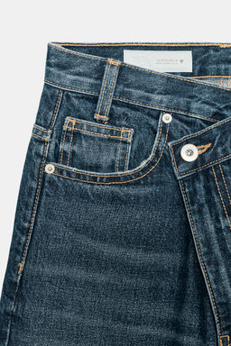 TRF WIDE-LEG CROSSED WAIST HIGH-WAIST JEANS - Zara фото 11