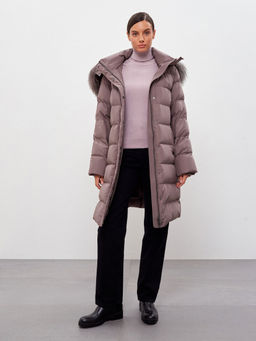 Conso/WDL 220514 - cappuccino Пуховое Полупальто фото 8