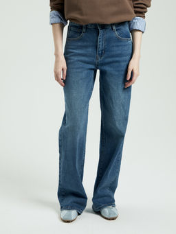 DESIMALL Женские Джинсы WIDE LEG