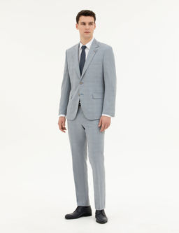A__k Mavi Slim Fit Tak_m Elbise