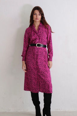 Платье-рубашка с английским воротником принт - Martichelli фото 60