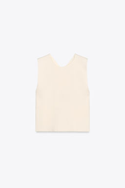 KNIT CUT-OUT BACK TOP - Zara фото 15