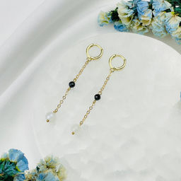 Серьги из Лунного камня и Шпинели