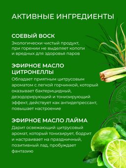 Аромасвеча Цитронелла - Siberina фото 6