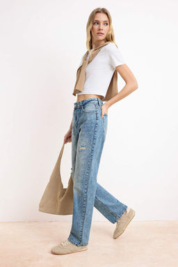 Mavi Yuksek Bel Straight Jeans TWOSS26JE00070 - Trendyolmilla фото 4