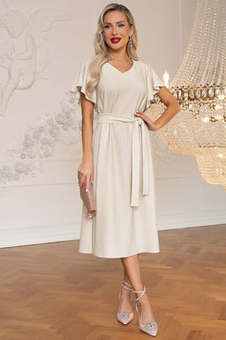 Платье вечернее Мелодия любви (крем-брюле) П14493-4М