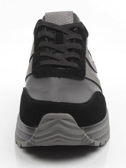 03-A1003-4 BLACK Кроссовки женские (натуральная кожа, натуральная замша) - Фабричный китай фото 5