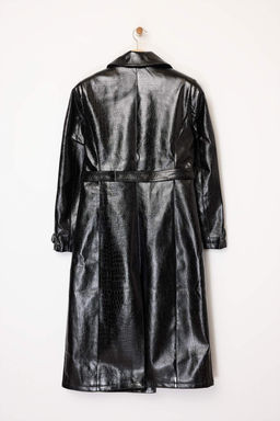 Trendyolmilla Siyah Regular Kemerli Trenckot TWOAW25TR00001  фото 10