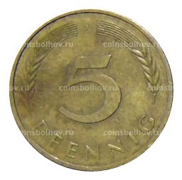 Монета 5 пфеннигов 1977 года J Германия