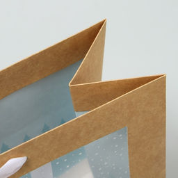 Пакет крафтовый с пластиковым окном Подарок, 31 х 26 х 11 см - Дарите счастье фото 4