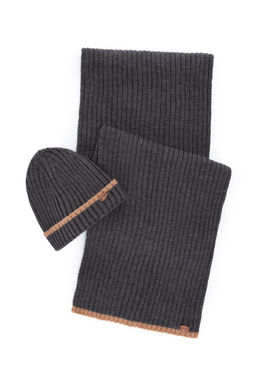 Мужской серый меланжевый шарф Неожиданная скидка в корзине