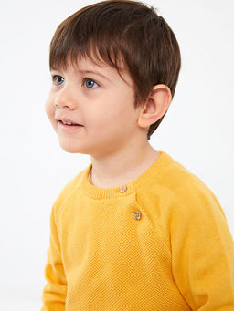 Bisiklet Yaka Uzun Kollu Erkek Bebek Triko Kazak - Waikiki фото 2