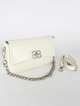 Сумка женская натуральная кожа GU 2066-6756, 1отд, плечевой ремень, белый SALE 261163