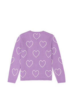 Сиреневый трикотажный кардиган для девочки - U.s. polo assn фото 4