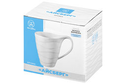 Кружка 350 мл 13*8,7*11,5 см Айсберг волны белая - Elan gallery фото 11