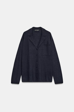 OVERSIZED EXTRA SOFT 100% WOOL POLO CARDIGAN - Zara фото 6