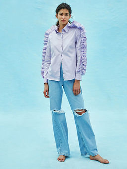 KOLLARI FIRFIR DETAYLI ?NDEN D??MEL? KADIN JADE G?MLEK - Waikiki фото 3