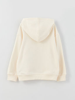 Bask?l? Uzun Kollu K?z ?ocuk Hoodie - Waikiki фото 2
